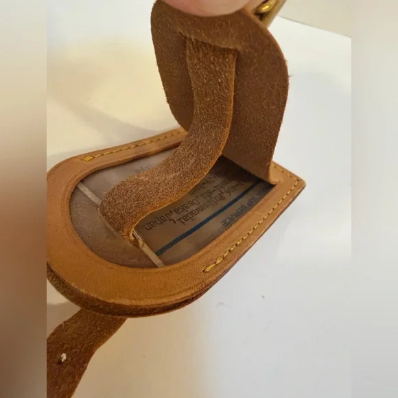 LV Authentic Leather Luggage Tag and Poignet Strap Set EUC - Picture 7 of 10